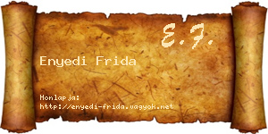 Enyedi Frida névjegykártya